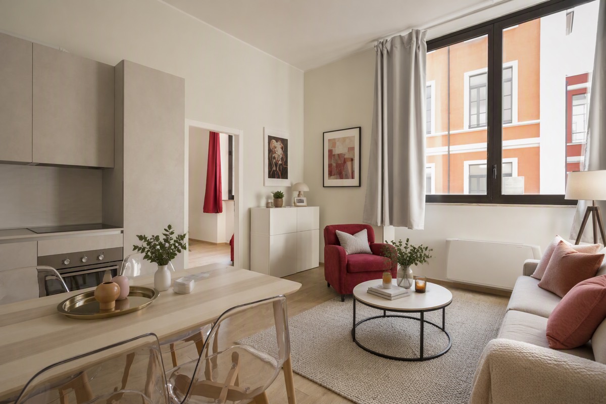 Modern Living Room — Empty to Staged