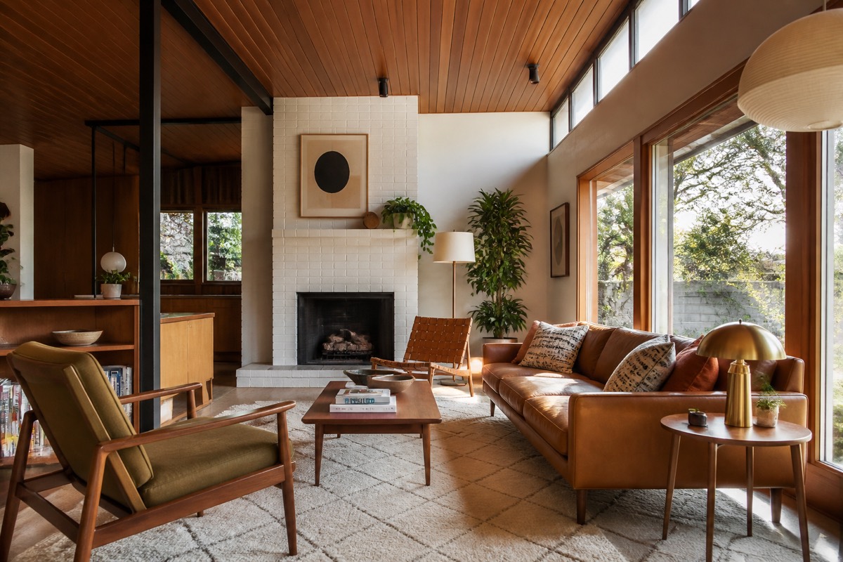 Mid-century modern living room idea