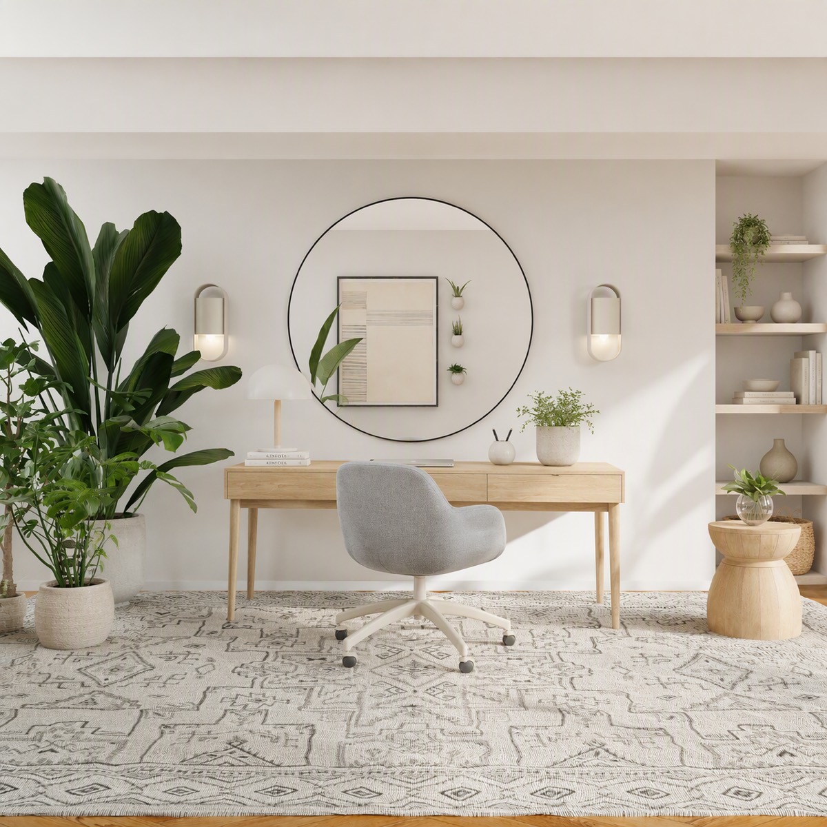 Scandinavian Home Office — Light & Calm